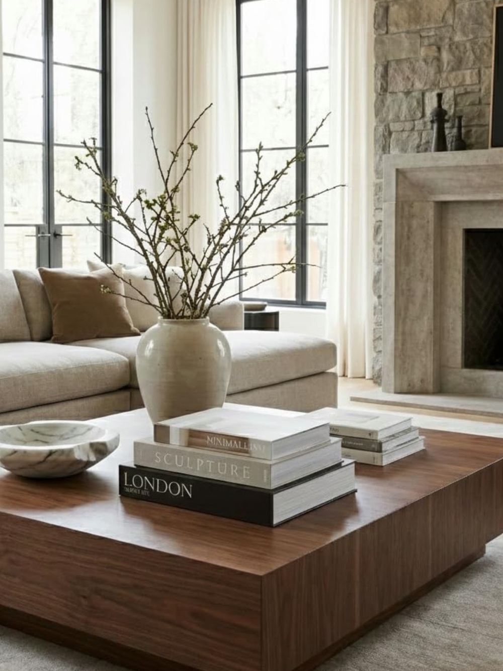ORITZIO Set of 3 Oversized Decorative Coffee Table Books